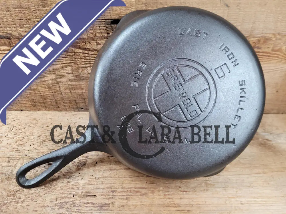 Awesome Saute Skillet! 1930’S Griswold #6 Cast Iron Skillet With Large Block Logo And Smooth