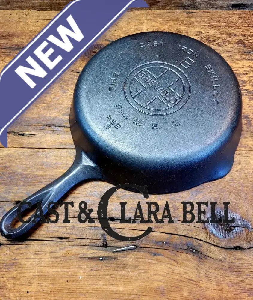 Awesome saute skillet! 1930’s Griswold #6 cast iron Skillet with Large Block Logo and Smooth Bottom 699 B Skillet
