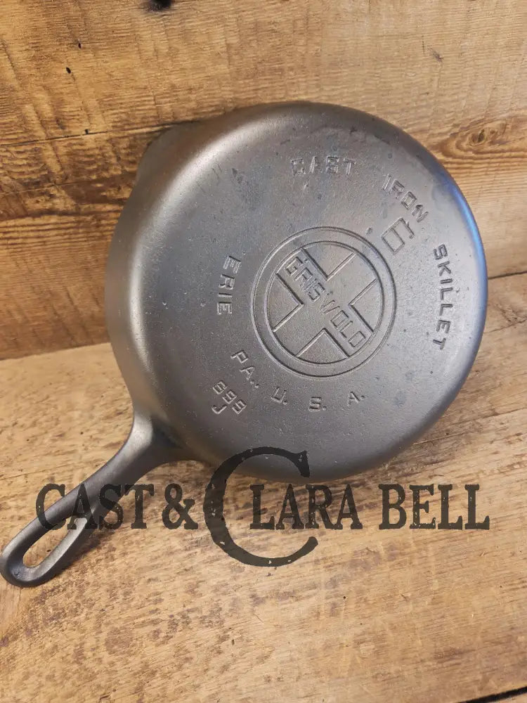 Awesome saute skillet! 1930’s Griswold #6 cast iron Skillet with Large Block Logo and Smooth Bottom 699 J Skillet
