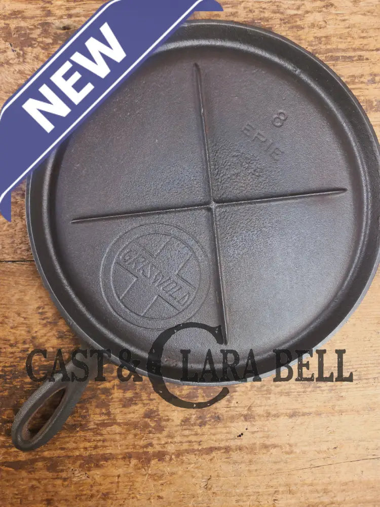 Awesome single serve piece! Lightweight early 1920 Griswold Slant Logo Vintage Griddle #8 Erie 738 Griddle