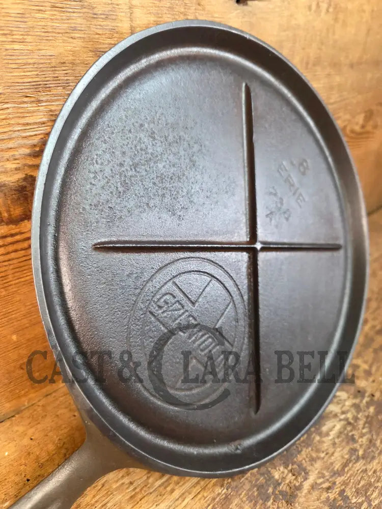 Awesome single serve piece! Lightweight early 1920 Griswold Slant Logo Vintage Griddle #8 Erie 733 - Griddle