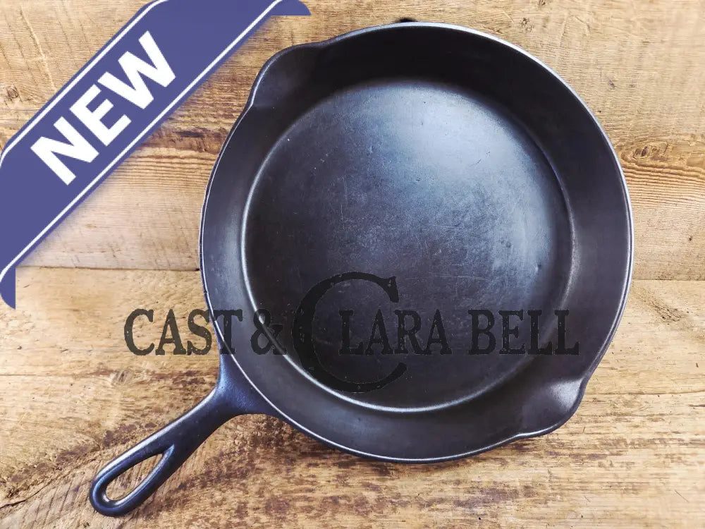 Awesome! Wagner made National #9 Cast Iron Skillet. Shallow wall skillet similar to Griswold Victor and Iron Mountain