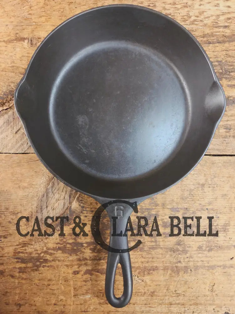 BEAUTIFUL! 1910-20βs Griswold #6 Skillet with Heat Ring and Large Block Logo 699 B Skillet