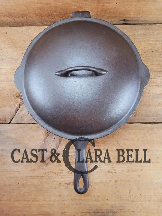 Beautiful! 1920βS Chicago Hardware Foundry #8 Diamond βBβ Chicken Fryer. Matching 8 1/2 C Lid