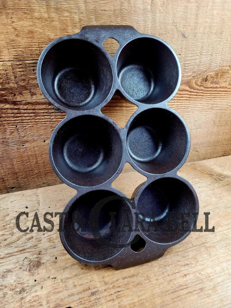 Beautiful 1920βS Griswold 6 Cup Muffin/Popover Pan 6141 Variation 5 Rarity 3. Amazing Gift