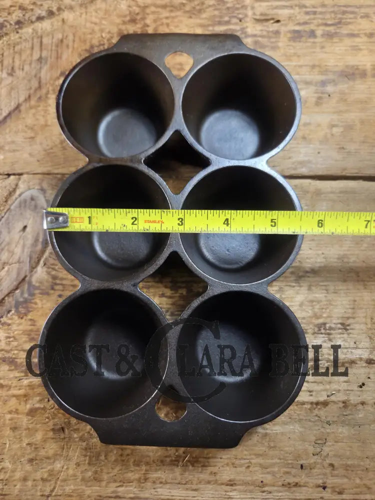 Beautiful 1920βs Griswold 6 Cup Muffin/Popover Pan 6141 Variation 5 Rarity 3. Amazing gift Bakeware