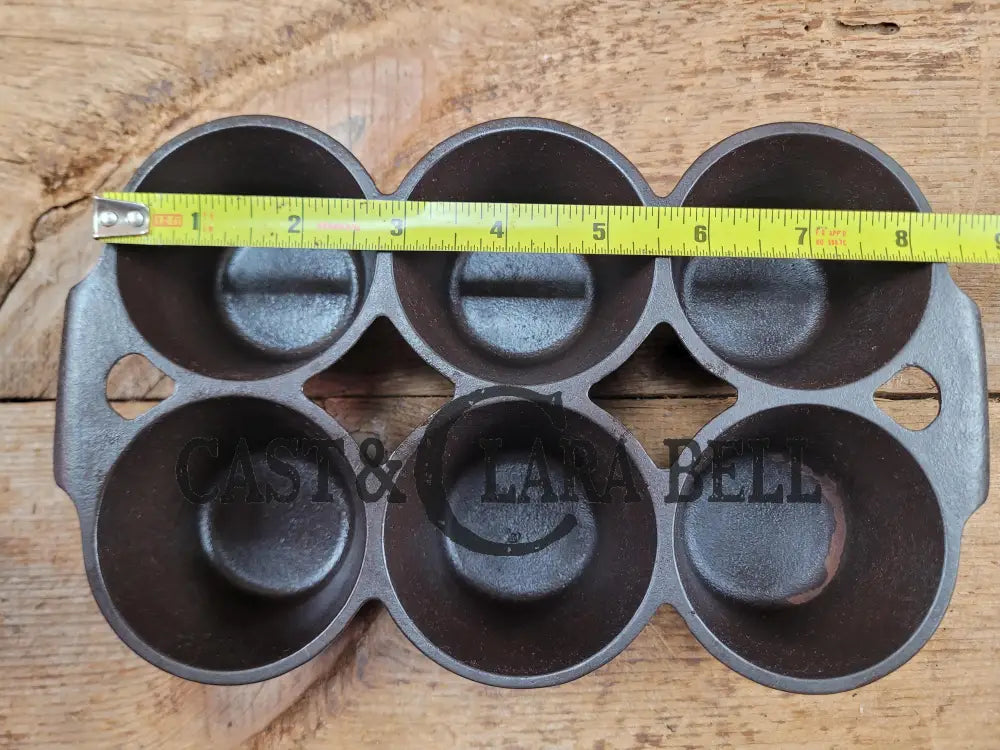 Beautiful 1920βS Griswold 6 Cup Muffin/Popover Pan 6141 Variation 5 Rarity 3. Amazing Gift