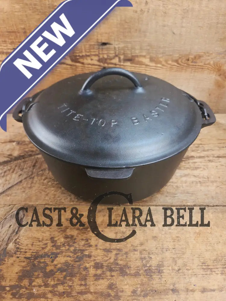 Beautiful 1920’s Griswold No. 9 Tite-Top Dutch Oven with Block Logo p/n 834 C Block Logo lid 2552. PERFECT for stews