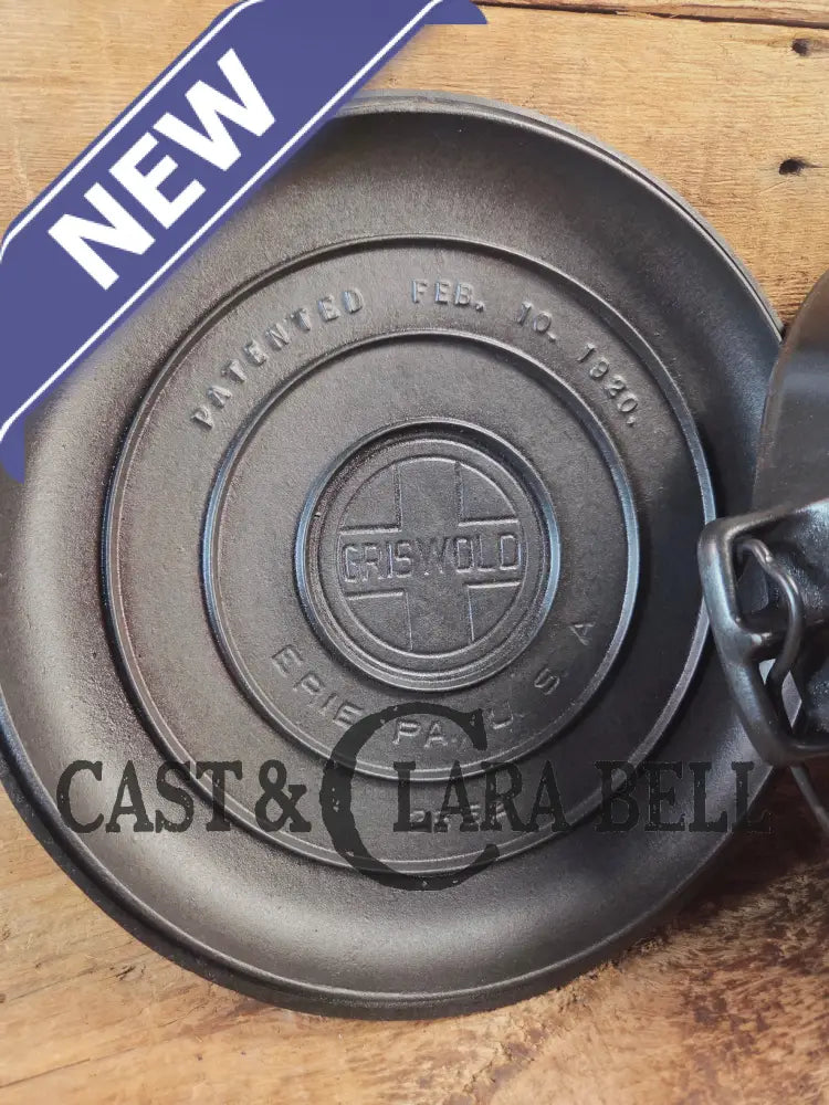 Beautiful 1920’s Griswold No. 9 Tite-Top Dutch Oven with Slant Logo p/n 834 H Block Logo lid 2552. PERFECT for stews