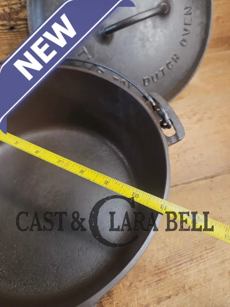 Beautiful 1920’s Griswold No. 9 Tite-Top Dutch Oven with Slant Logo p/n 834 H Block Logo lid 2552. PERFECT for stews