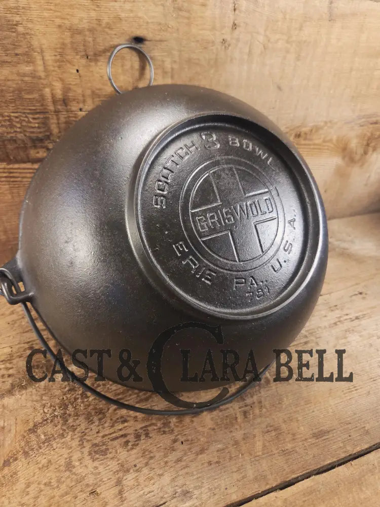 Beautiful #3 1930βs Large Block Logo Griswold (#781) Scotch Bowl (aka candy kettle). Hard to find GORGEOUS collectorβs