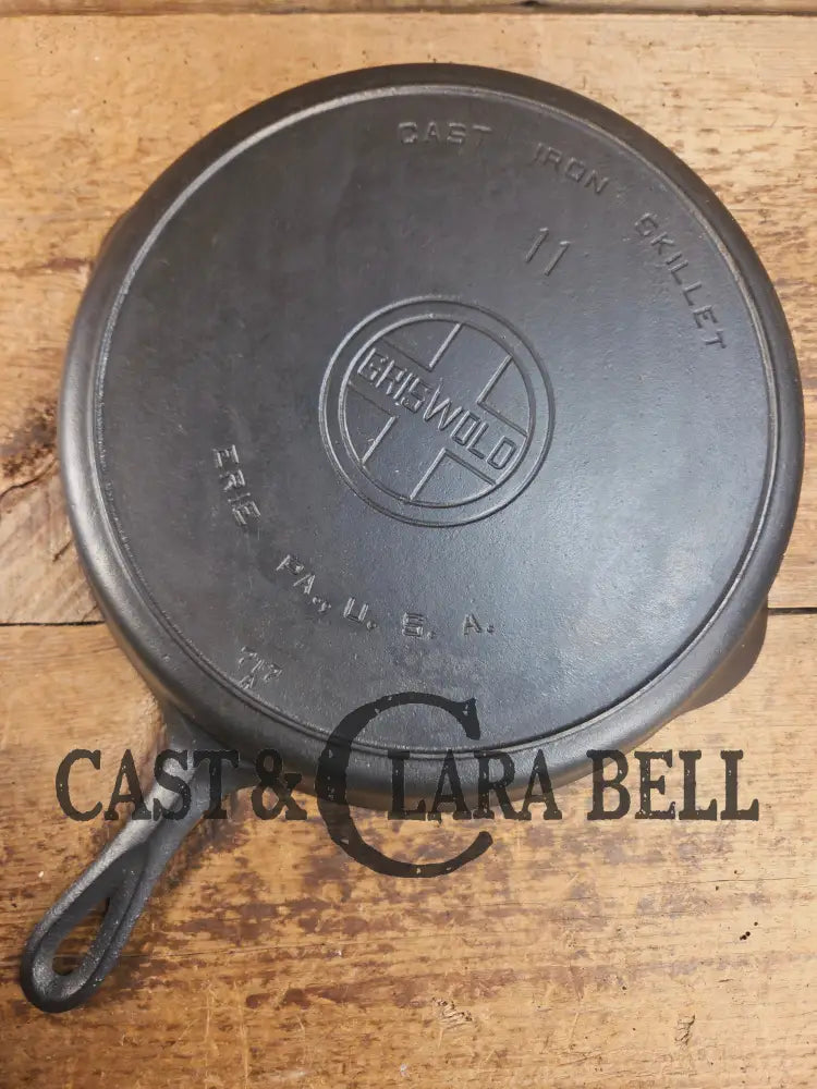 Beautiful and huge! 1920βs Griswold #11 Skillet with Large Block Logo and Heat Ring EPA USA p/n 717 A. Restored and