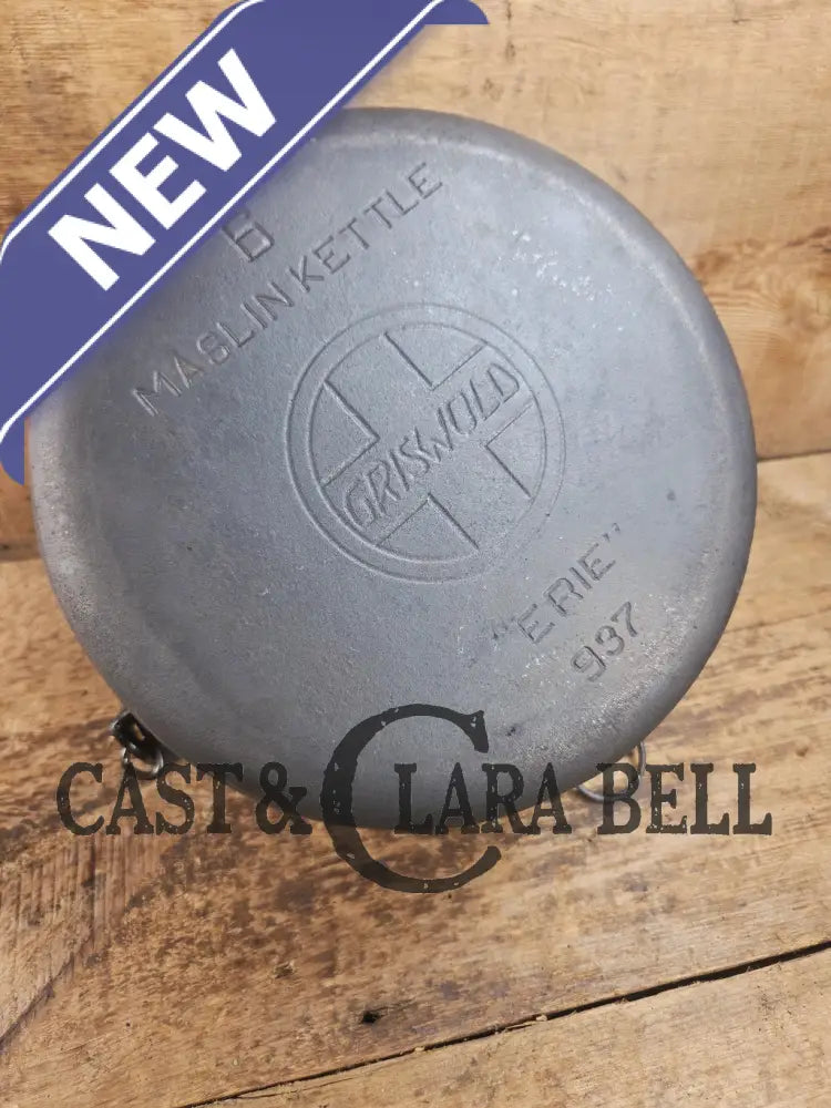 Beautiful and tough to find #6 1930βs Block Logo Griswold (#936) Maslin Kettle! Gorgeous collector and canner piece!