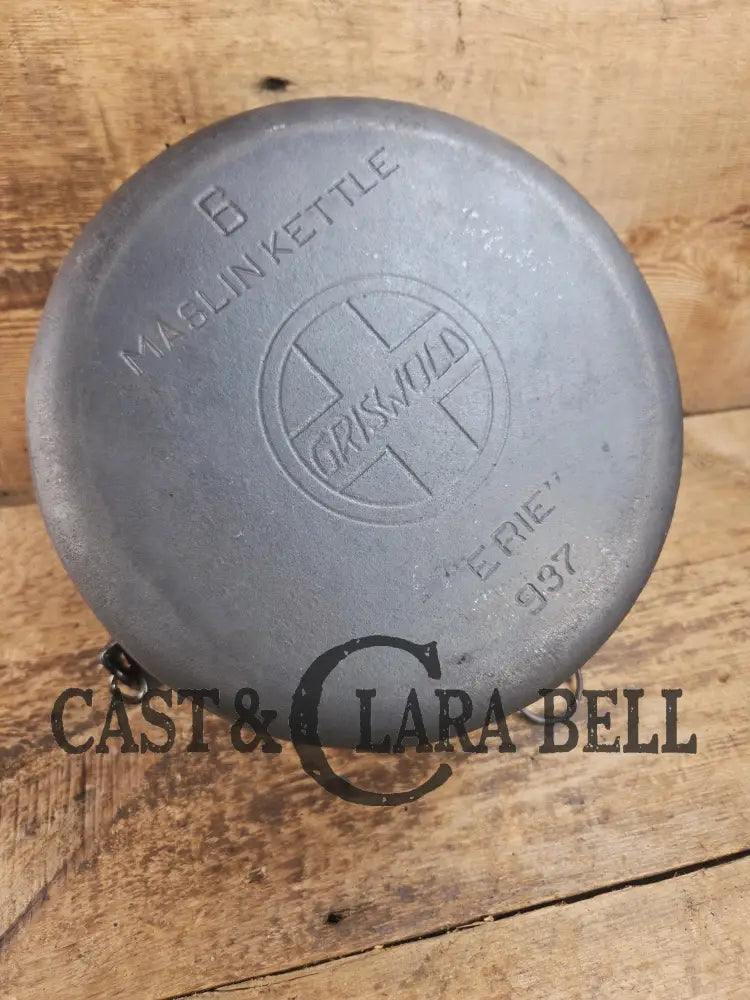 Beautiful and tough to find #6 1930βs Block Logo Griswold (#936) Maslin Kettle! Gorgeous collector and canner piece!