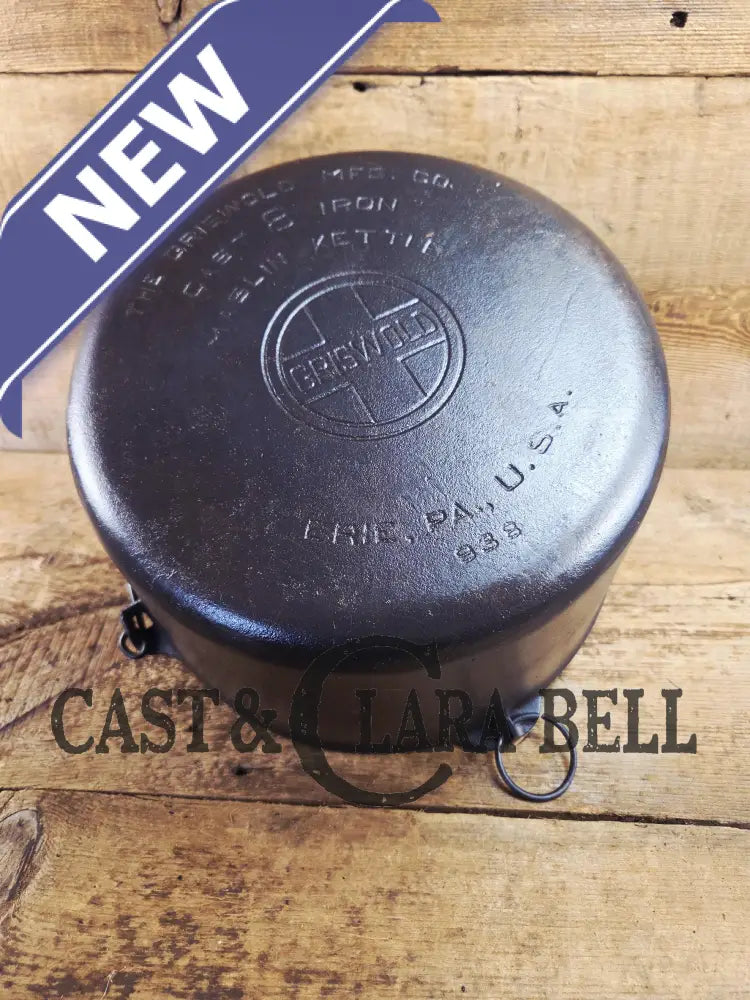 Beautiful and tough to find #8 1930βs Block Logo Griswold (#938) Maslin Kettle! Gorgeous collector and canner piece!