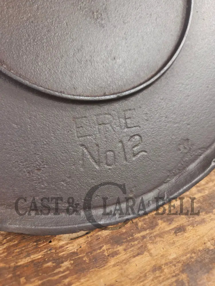 Beautiful!! Early 1900’s ’Erie’ No. 12 Round Griddle Bailed 741. Perfect Pizza Griddle - Griddle