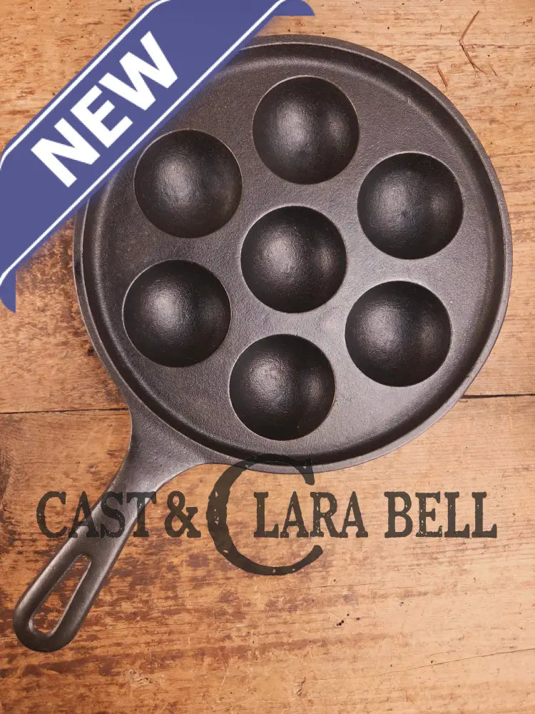 Beautiful early Griswold No. 32 Cast Iron Aebleskiver 962. Awesome poached eggs! Skillet