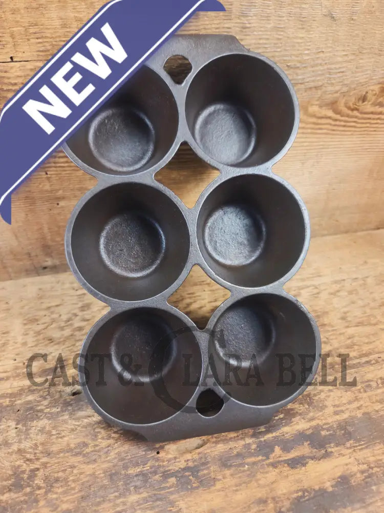 Beautiful Griswold 6 Cup Muffin/Popover Pan 6141 Variation 4 Rarity 3 - Bakeware