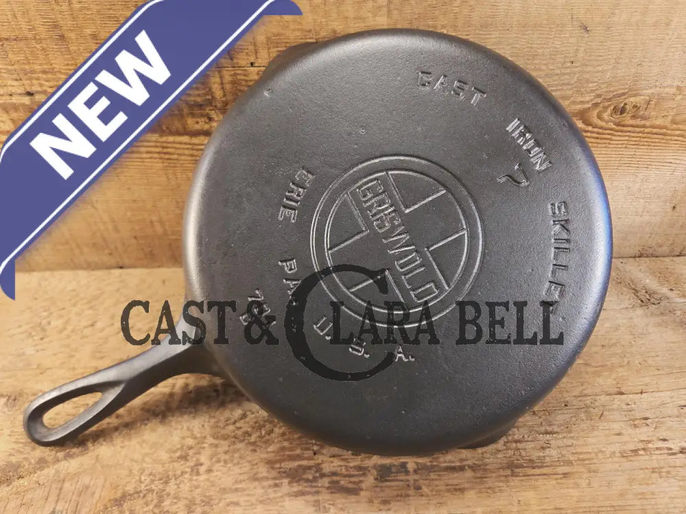 Beautiful! Griswold #7 Skillet with Large Block Logo and Smooth Bottom 701. Restored and Ready to Use! Skillet