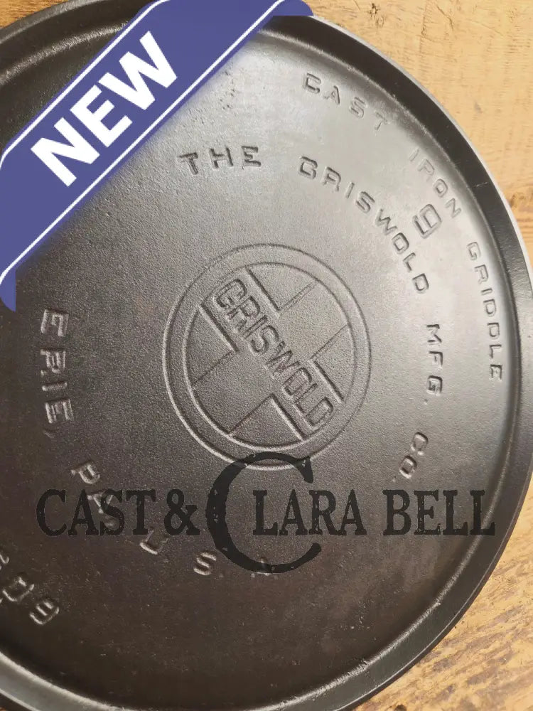 Beautiful Griswold #9 Round Griddle with Large Block Logo 609. Mint Amazing piece for your kitchen! Griddle