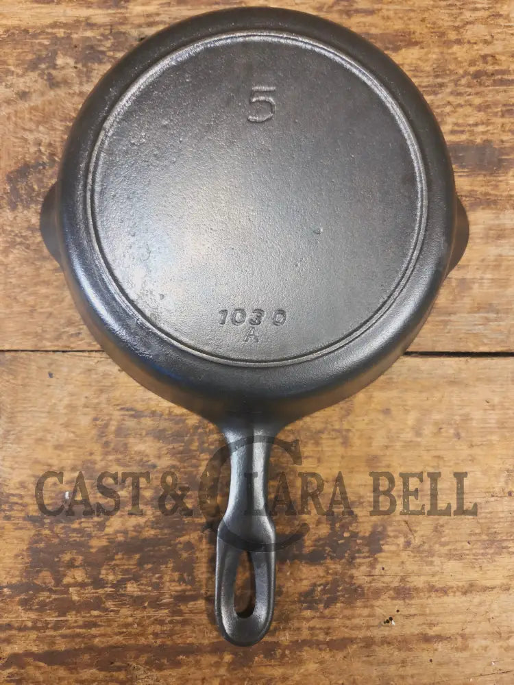 Beautiful! Iron Mountain by Griswold #5 Skillet with Heat Ring 1030 A - Skillet