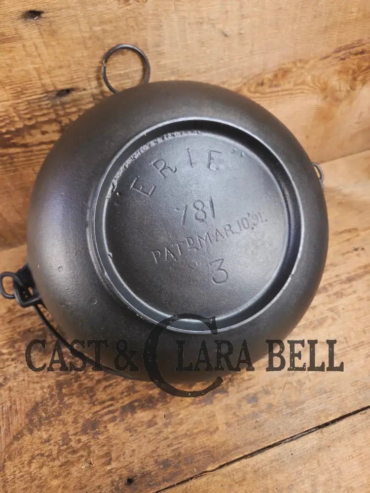 Beautiful late 1800’s Griswold ERIE (#781) candy kettle. Hard to find GORGEOUS collector’s piece Dutch Ovens Trivets &