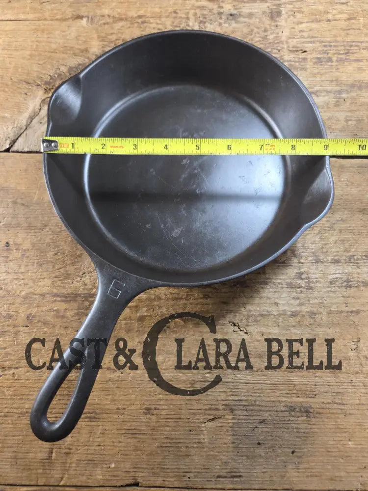 Beautiful Saute Pan! 1940’s Griswold #6 Cast Iron Skillet w/ Small Block Logo Flat Style Handle and Smooth Bottom 699