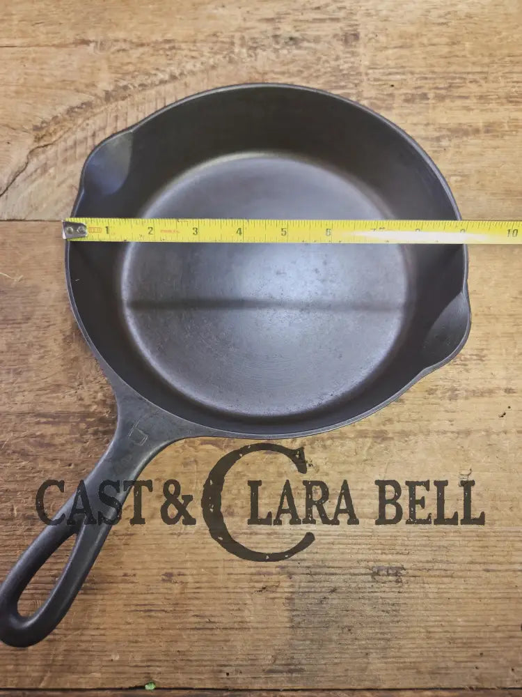 Beautiful Saute Pan! 1940βs Griswold #6 Cast Iron Skillet w/ Small Block Logo Flat Style Handle and Smooth Bottom 699 M
