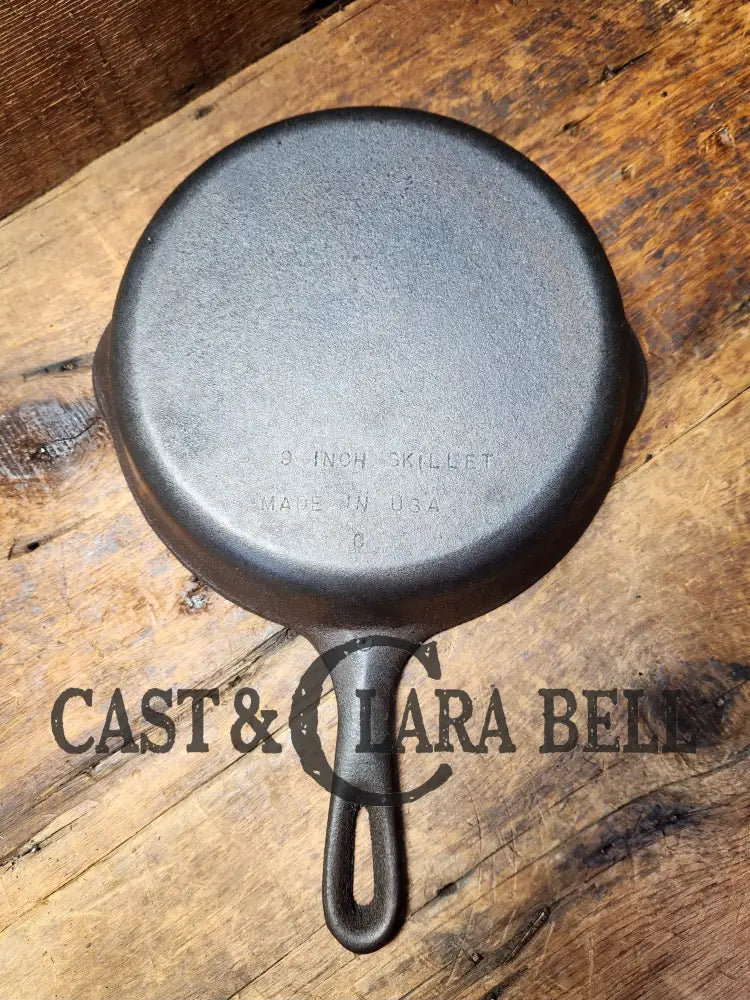 Beautiful Swirls! 1930βS Wagner Unmarked #6 Cast Iron Sautee Skillet. Skillet