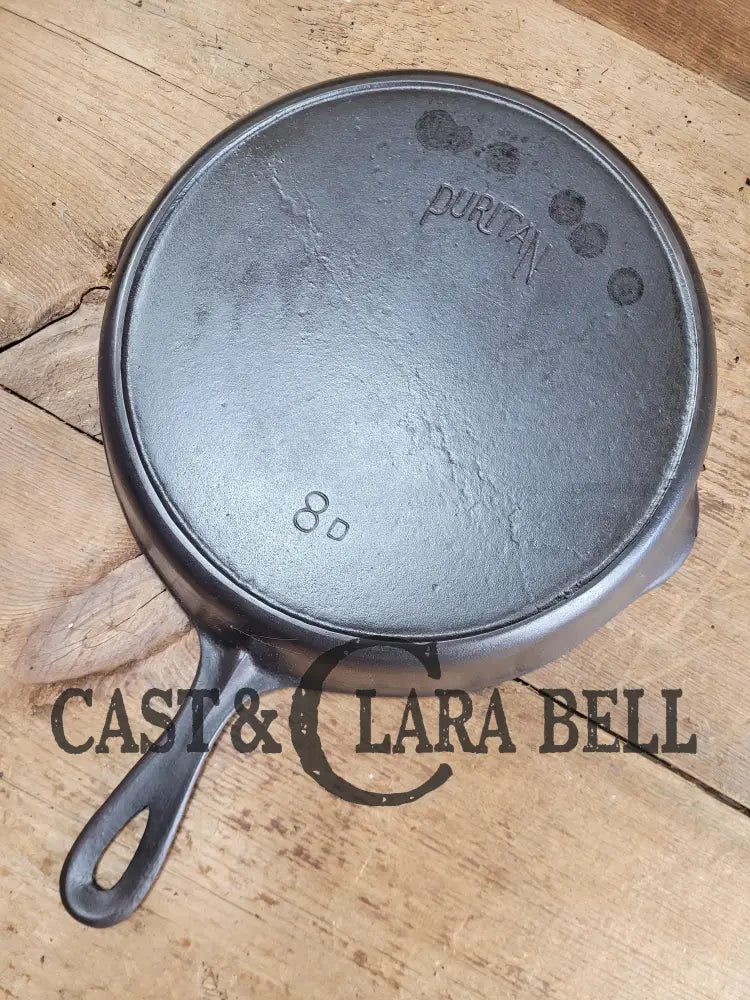 Beautiful! The Classic #8 Favorite Made Puritan No. 8 ’D’ Cast Iron Skillet W Heat Ring! Unique