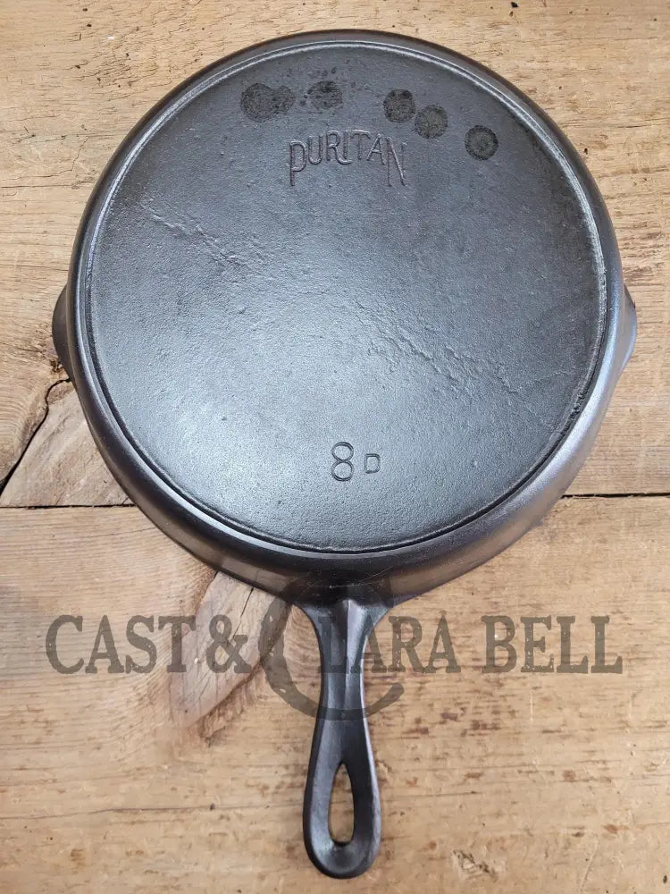 Beautiful! The Classic #8 Favorite Made Puritan No. 8 βDβ Cast Iron Skillet W Heat Ring! Unique
