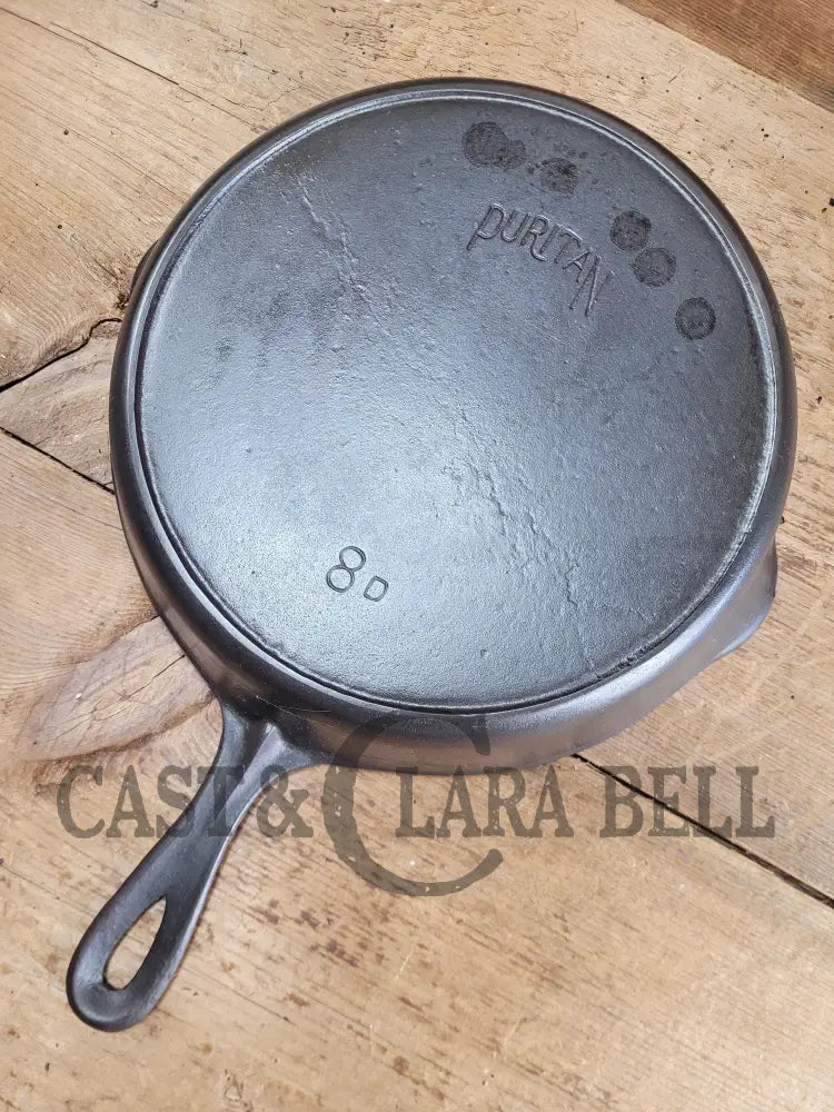 Beautiful! The Classic #8 Favorite Made Puritan No. 8 βDβ Cast Iron Skillet W Heat Ring! Unique
