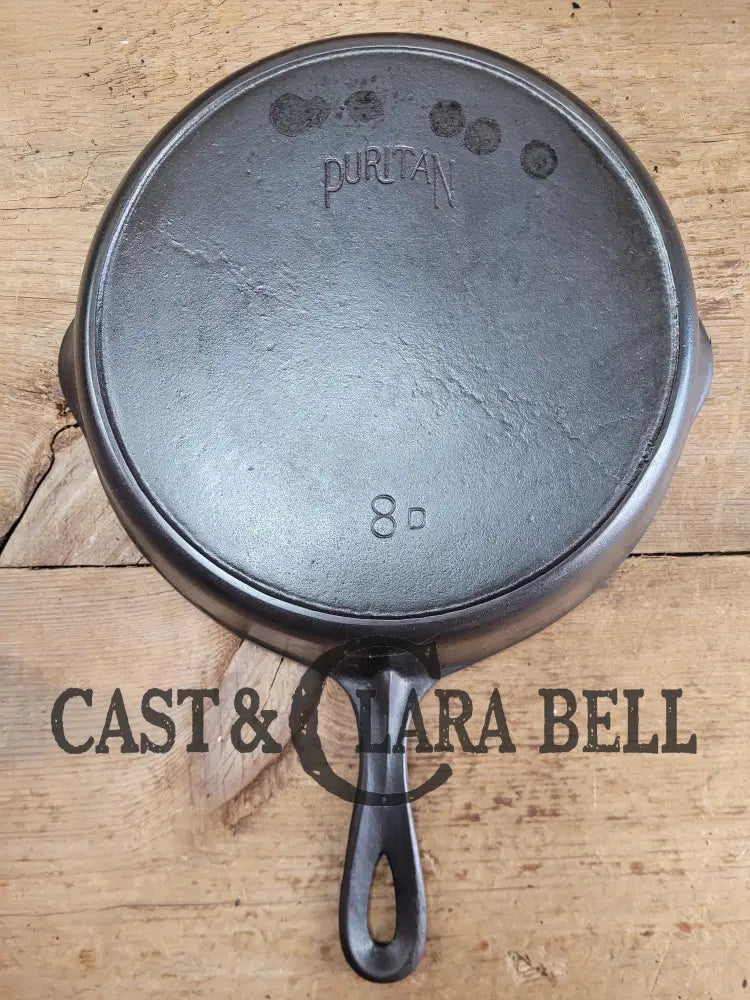 Beautiful! The Classic #8 Favorite Made Puritan No. 8 ’D’ Cast Iron Skillet W Heat Ring! Unique