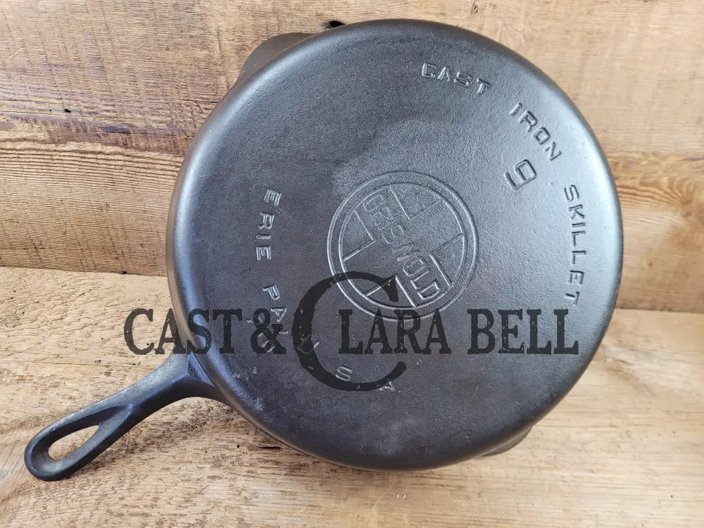 Beauty! 1930βS Griswold #9 Skillet With Large Block Logo And Smooth Bottom 710.