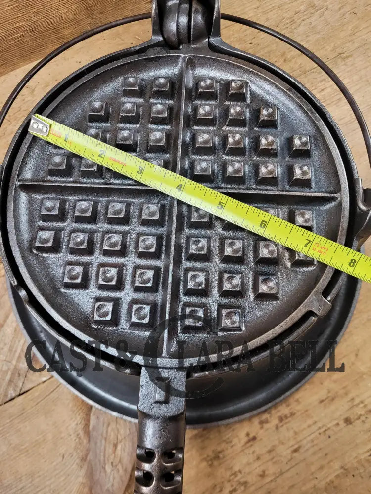Best Seller! 1920βS Griswold No. 8 Cast Iron Waffle Maker (314/315) With Tall Base (Bailed Raised