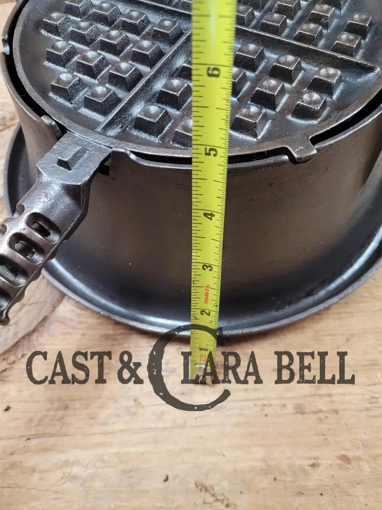 Best Seller! 1920βS Griswold No. 8 Cast Iron Waffle Maker (314/315) With Tall Base (Bailed Raised