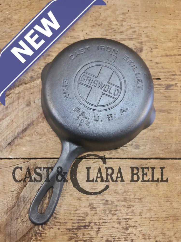Best seller must have egg skillet! Griswold #3 Skillet with Large Block Logo 709 B. Priced to Sell Skillet