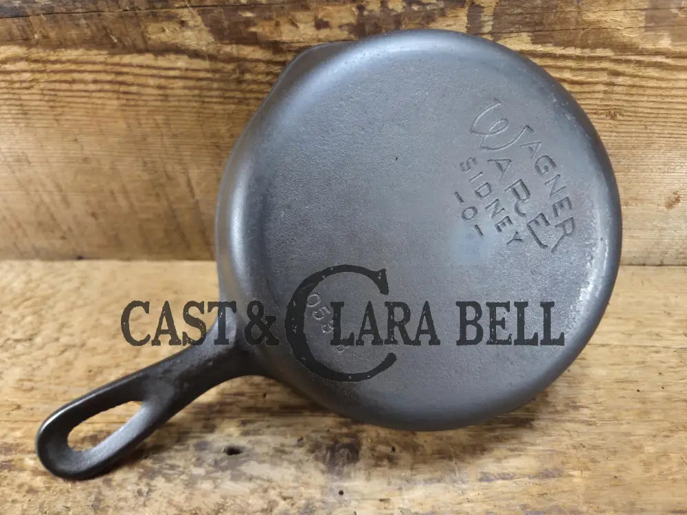 Best Seller! Wagner Ware #3 Cast Iron Egg Skillet with Stylized Logo and Smooth Bottom 1053 B SC24 Skillet