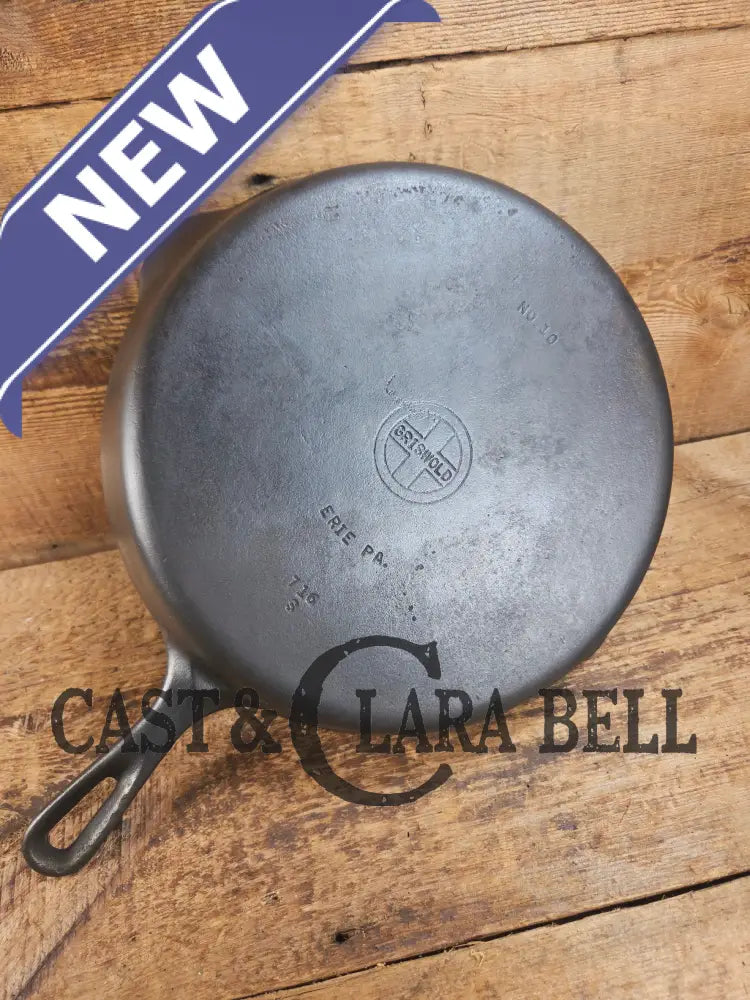 Big 1940βs Griswold #10 Skillet with Small Block Logo and Heat Ring 716 S. Fantastic every day pan Getting harder to