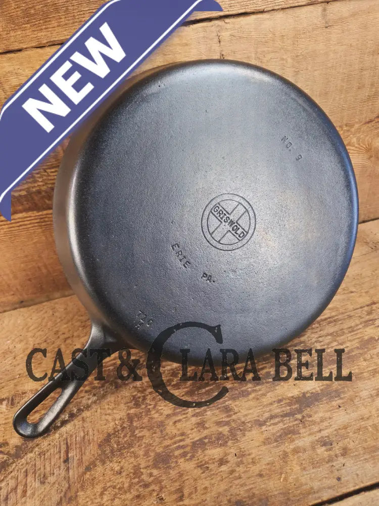 Big beautiful bacon skillet. Griswold #9 Cast Iron Skillet with Small Block Logo 710 H Skillet