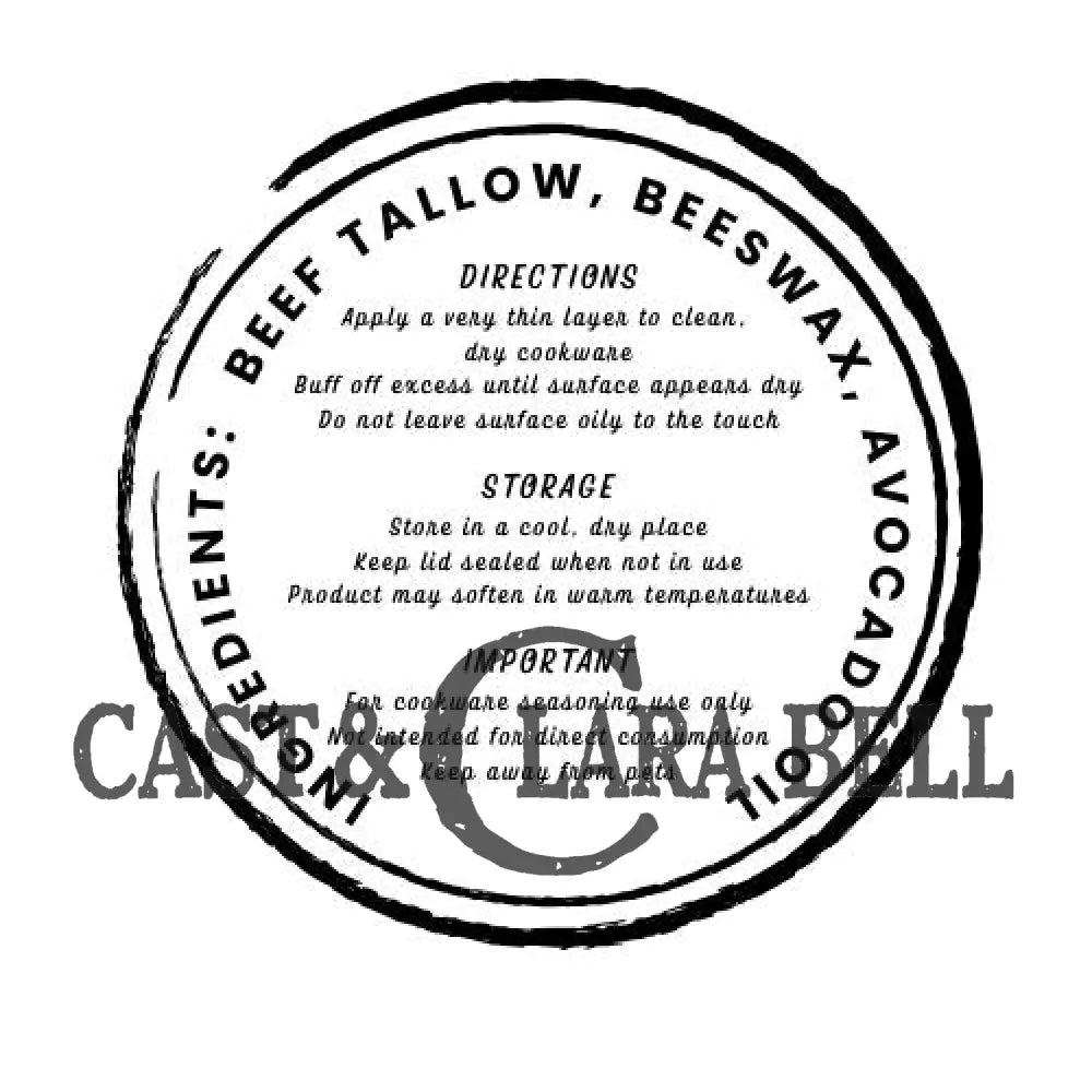 Cast Iron Conditioning Balm (6 oz - Medium) One Medium Tin (6 Oz total) Merchandise