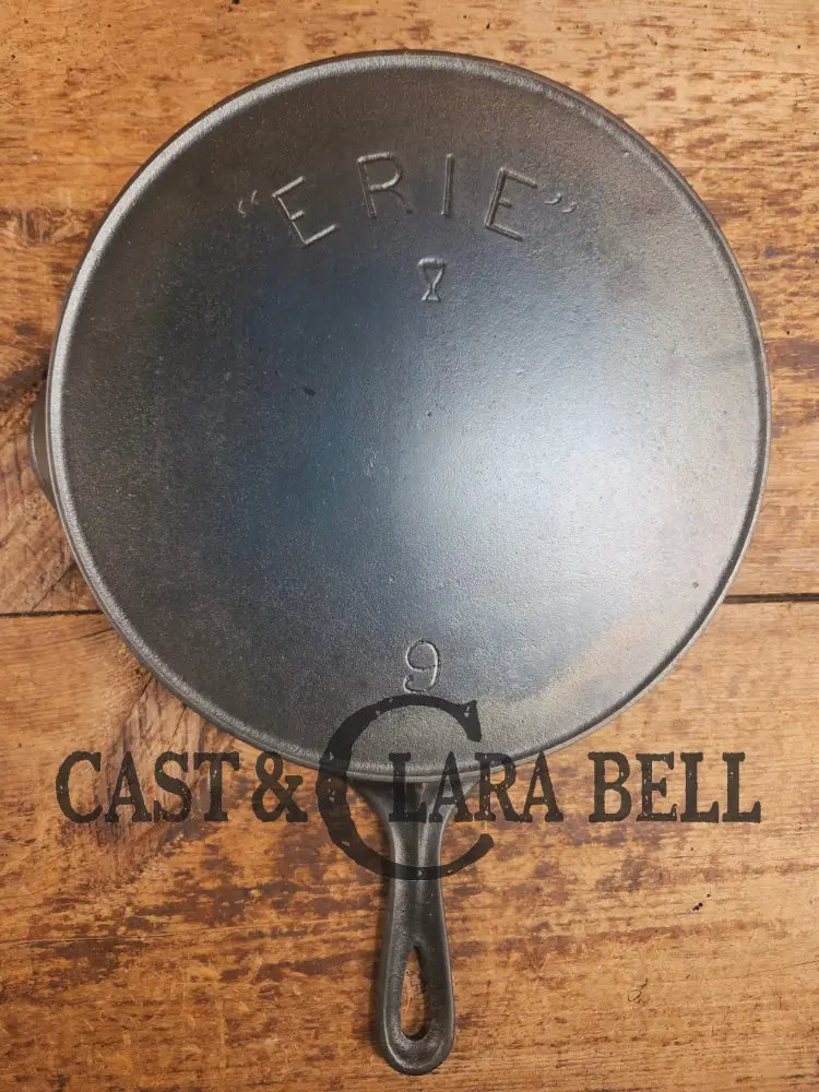 Cheers! Rare #9 Erie 2nd Series βChampaign Glassβ cast iron skillet. No often see and gorgeous! - Skillet