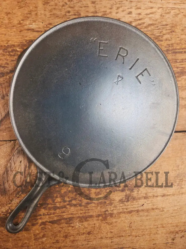 Cheers! Rare #9 Erie 2nd Series âChampaign Glassâ cast iron skillet. No often see and gorgeous! - Skillet
