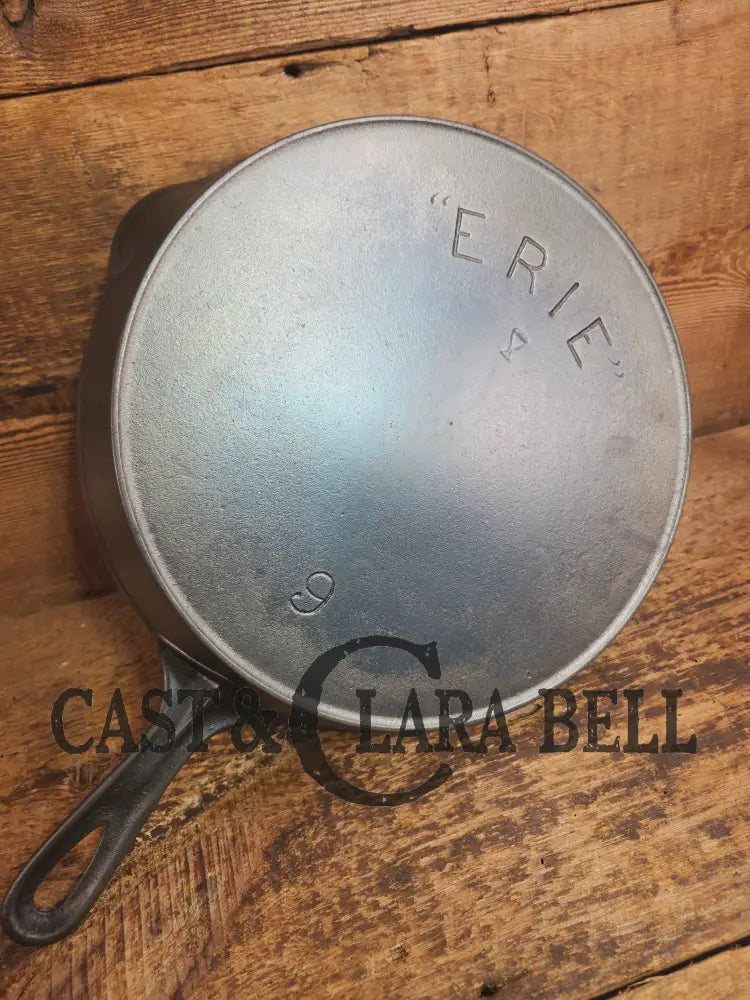 Cheers! Rare #9 Erie 2nd Series βChampaign Glassβ cast iron skillet. No often see and gorgeous! - Skillet