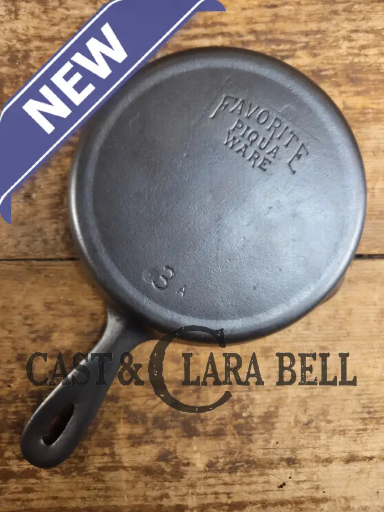 Classic Egg Skillet! 1920βs Favorite Piqua Ware #3 Skillet 3 A Skillet