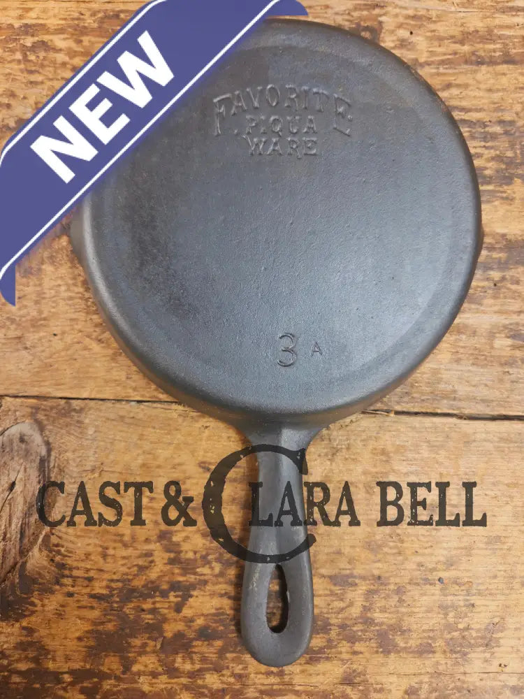 Classic Egg Skillet! 1920βs Favorite Piqua Ware #3 Skillet 3 A Skillet