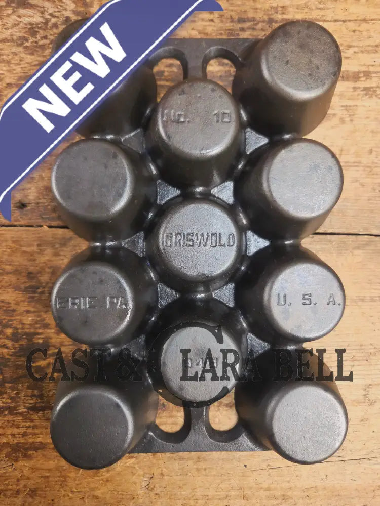 Classic! Griswold No. 10 Popover Pan 948. Variation 14 Closed Frame. Ready to make delicious brownies cupcakes or