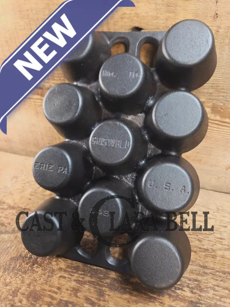 Classic! Griswold No. 10 Popover Pan 948. Variation 14 Closed Frame. Ready to make delicious brownies cupcakes or