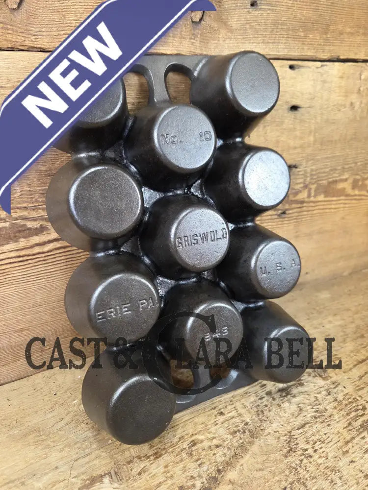 Classic! Griswold No. 10 Popover Pan 948. Variation 14 Closed Frame. Ready to make delicious brownies cupcakes or