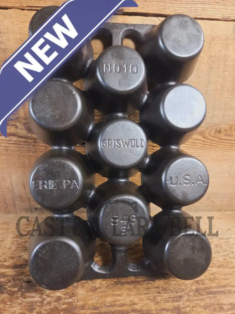 Classic! Open Frame Griswold No. 10 Popover Pan 11 cup 948 B. Fully Restored and Ready to make delicious brownies